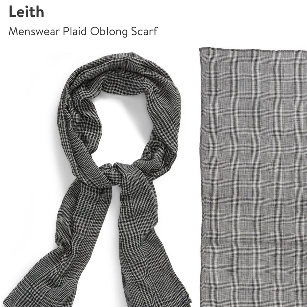 NWT leith oblong plaid scarf